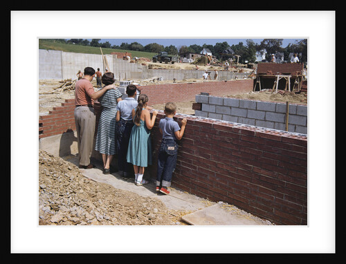 Family Observing a School Construction Site by Anonymous