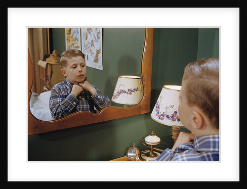 Boy Getting Dressed by Anonymous