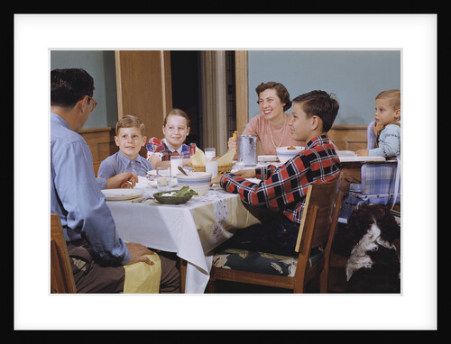 Family Eating at the Dinner Table by Anonymous