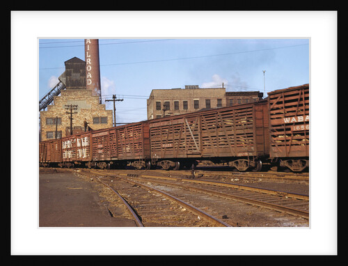 Train Freight Cars Entering Shipping Yard by Anonymous
