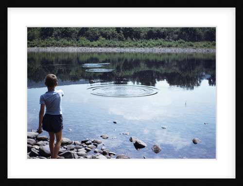 Boy Skipping Rocks by Anonymous