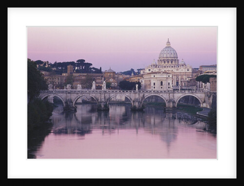 Tiber River and St. Peter's Basilica by Anonymous