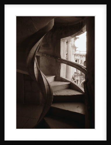 Spiral Stone Staircase in Convento de Cristo by Anonymous