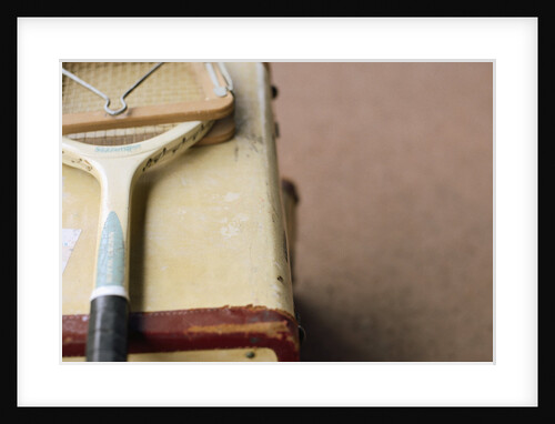 Old Tennis Racket on Suitcase by Anonymous