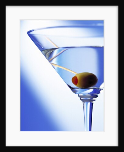 Green Olive in Martini Drink by Anonymous