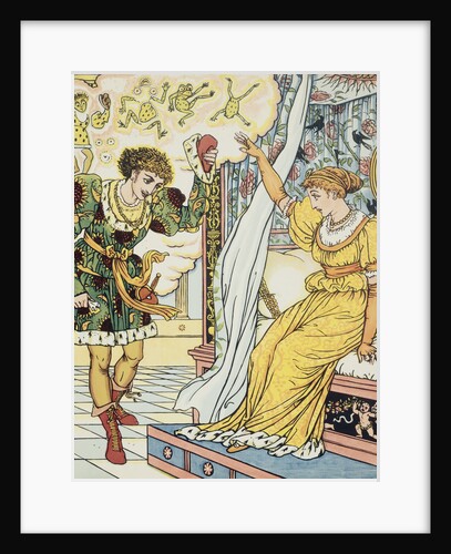 Frog Prince Book Illustration with Princess and Frog Prince by Walter Crane
