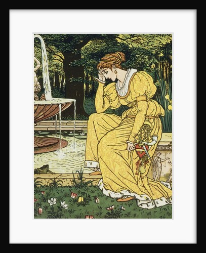 Frog Prince Book Illustration with Princess and Frog by Walter Crane