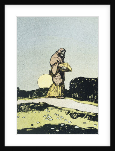 Illustration Depicting the Evil Queen in Disguise by Charles B. Falls