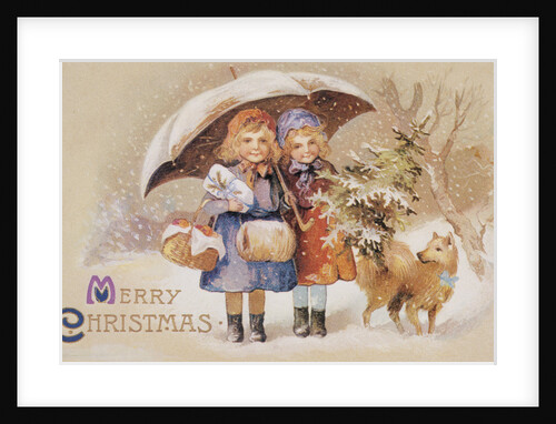 Merry Christmas German Postcard by Anonymous