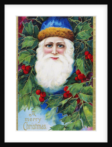 A Merry Christmas Postcard Depicting Santa Claus by Anonymous