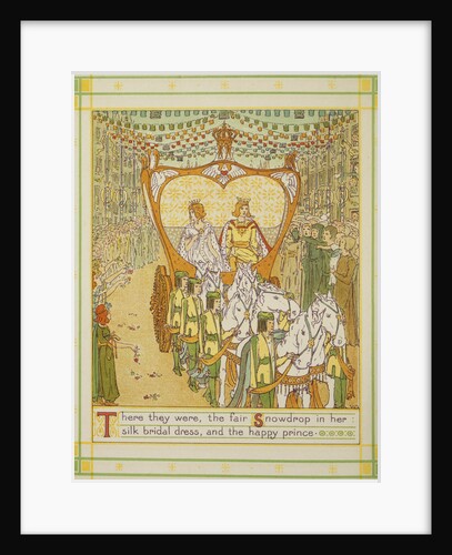 Book Illustration Depicting the Wedding Procession of Snowdrop and the Prince by W.C. Drupsteen