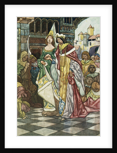 Illustration Depicting the King and Queen Asleep by Charles Robinson