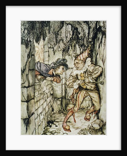 Illustration Depicting Fortunado and Montresor by Arthur Rackham