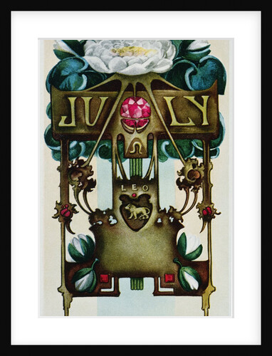 July - Leo Postcard by Anonymous