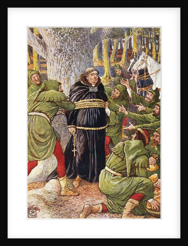 The Abbot of Saint Maries Taken by Robin Hood Book Illustration by Walter Crane