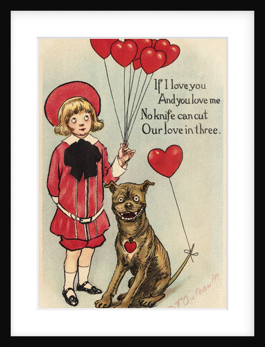 If I Love You Valentine Postcard by Richard Felton Outcault