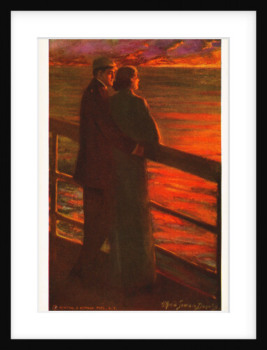 Their Honeymoon Postcard by Alfred James Dewey