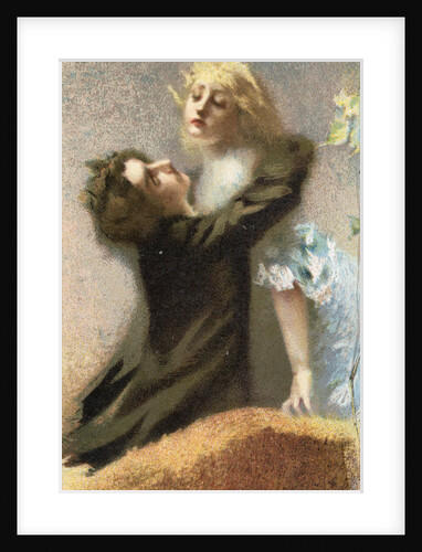 Postcard of Young Lovers Embracing by Anonymous