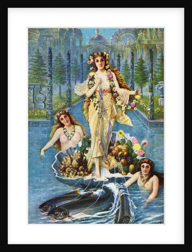 Postcard of Alaska-Yukon-Pacific Allegorical Painting by C.A. Holland