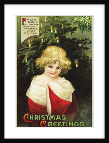 Christmas Greetings: May Every Goodly Gift Combine Your Christmas Hours to Bless Postcard by Anonymous