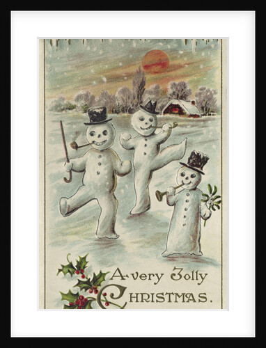 A Very Jolly Christmas Postcard by Anonymous