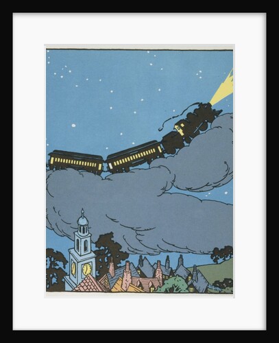 Illustration of a Train on a Cloud by Gertrude Kay
