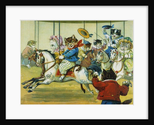 Book Illustration of Cats on a Merry-Go-Round by Stewart Orr