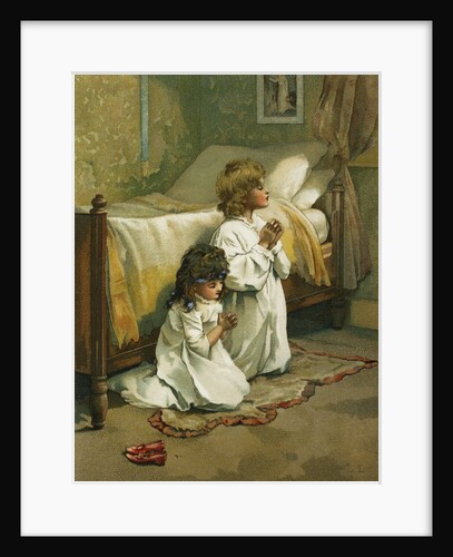 Book Illustration of Children Praying by Lizzie Lawson