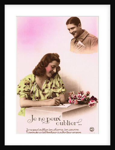 Je Ne Peux Oublier... Postcard by Anonymous