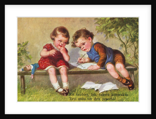 Ko Saubies, Luk, Rakstu Kontraktu Postcard by Anonymous