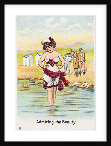 Admiring the Beauty. Postcard by Anonymous