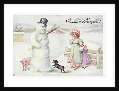 Gluckliches Neujahr! Postcard by Anonymous