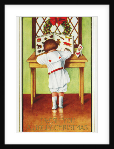 I Wish You a Jolly Christmas Postcard by Anonymous