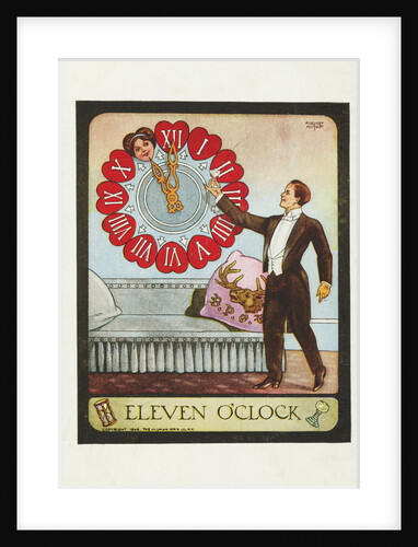 Eleven O'Clock Postcard by A. Hitaf