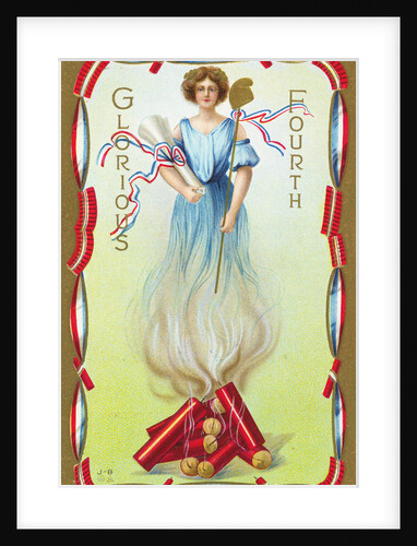Glorious Fourth Postcard by Anonymous