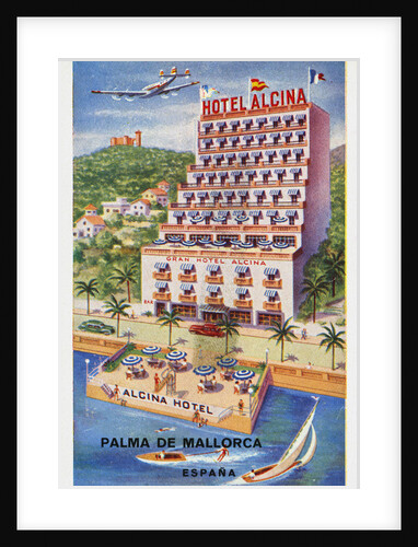 Hotel Alcina, Palma de Mallorca, Espana Luggage Label by Anonymous