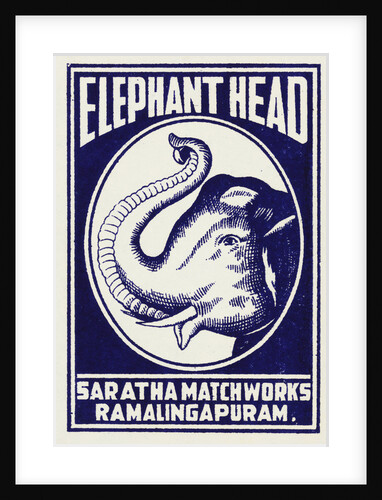 Elephant Head Matchbox Labels by Anonymous
