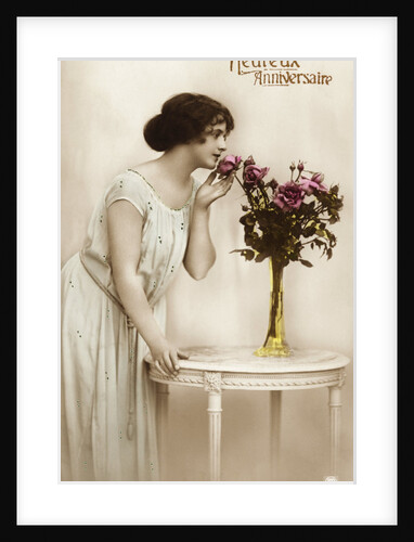 Heureux Anniversaire Postcard by Anonymous