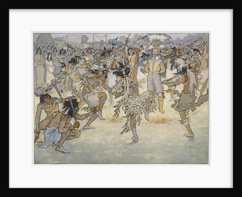 Illustration of Captain John Smith in Captivity by E. Boyd Smith