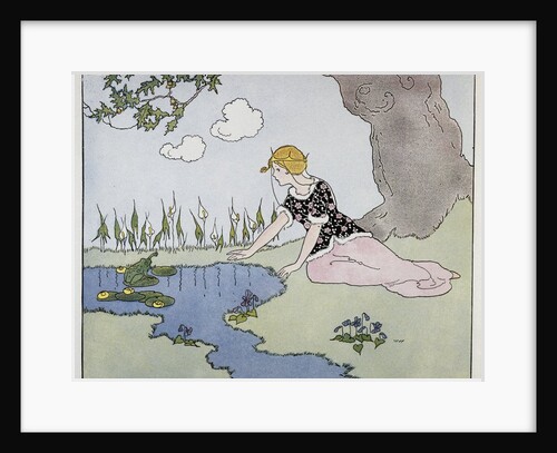 Illustration of a Princess and a Frog by Margaret Evans Price