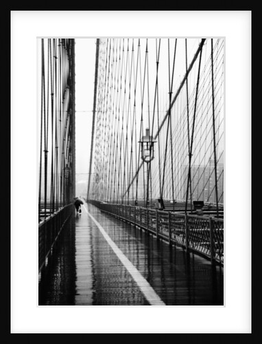 Brooklyn Bridge on Rainy Day by Anonymous