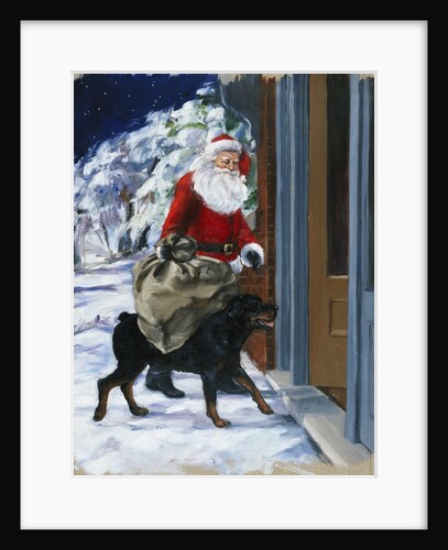 Carl Helping Santa Claus from Carl's Christmas by Alexandra Day