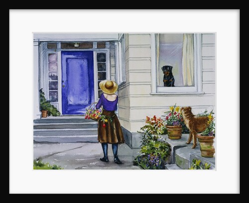 Carl Watching Madeleine's Mother from Carl Makes a Scrapbook by Alexandra Day