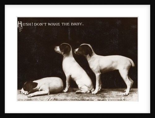 Hush! Don't Wake the Baby Photographic Postcard by Anonymous