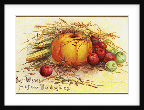 Best Wishes for a Happy Thanksgiving Postcard by Anonymous
