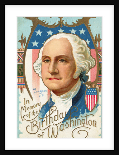 In Memory of the Birthday of Washington Postcard by Anonymous