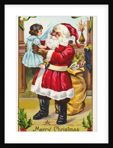 A Merry Christmas Greeting Postcard by Anonymous