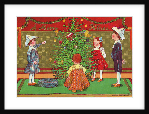 A Merry Christmas Embossed Postcard by Anonymous
