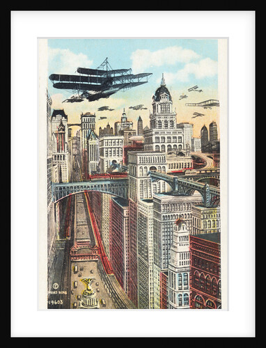 Future New York "The City of Skyscrapers," New York Postcard by Anonymous