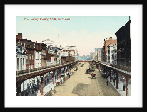 The Bowery, Looking North, New York Postcard by Anonymous